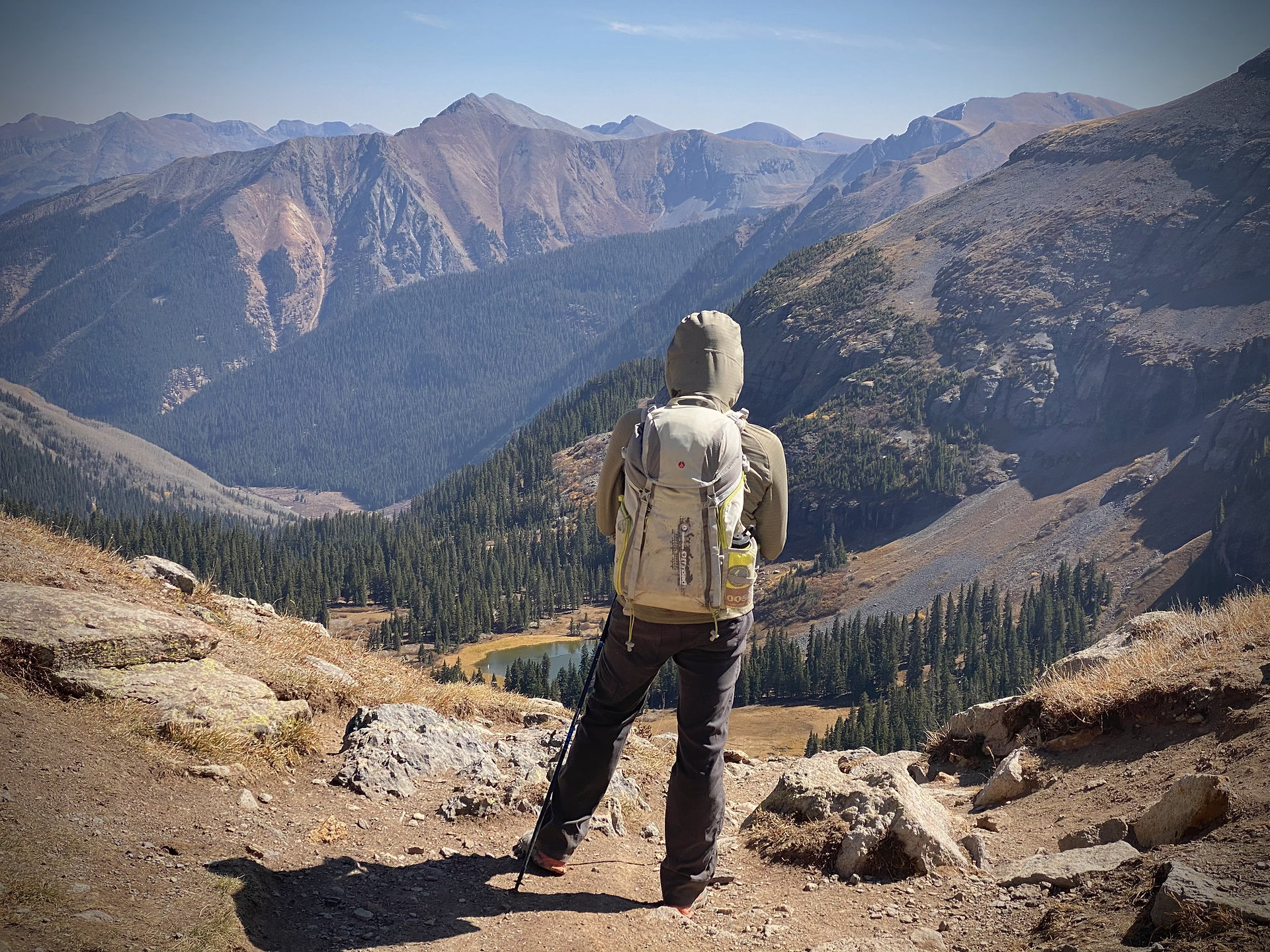 taking in the view above Ice Lake