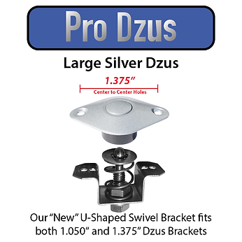 Large Silver Dzus Retro Latch