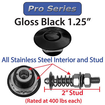 Gloss Black 1.25" Pro Round Latch