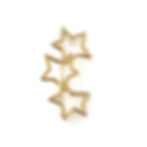 (c) 1985 Tiffany & Co. Triple Three Star Brooch Pin 18k yellow gold