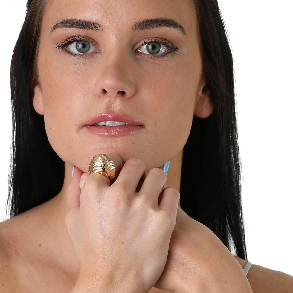 Vintage Textured Domed Ring 14k Yellow Gold