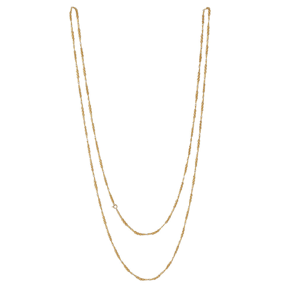 Thumbnail: Victorian 18k Yellow Gold French Chain 53''