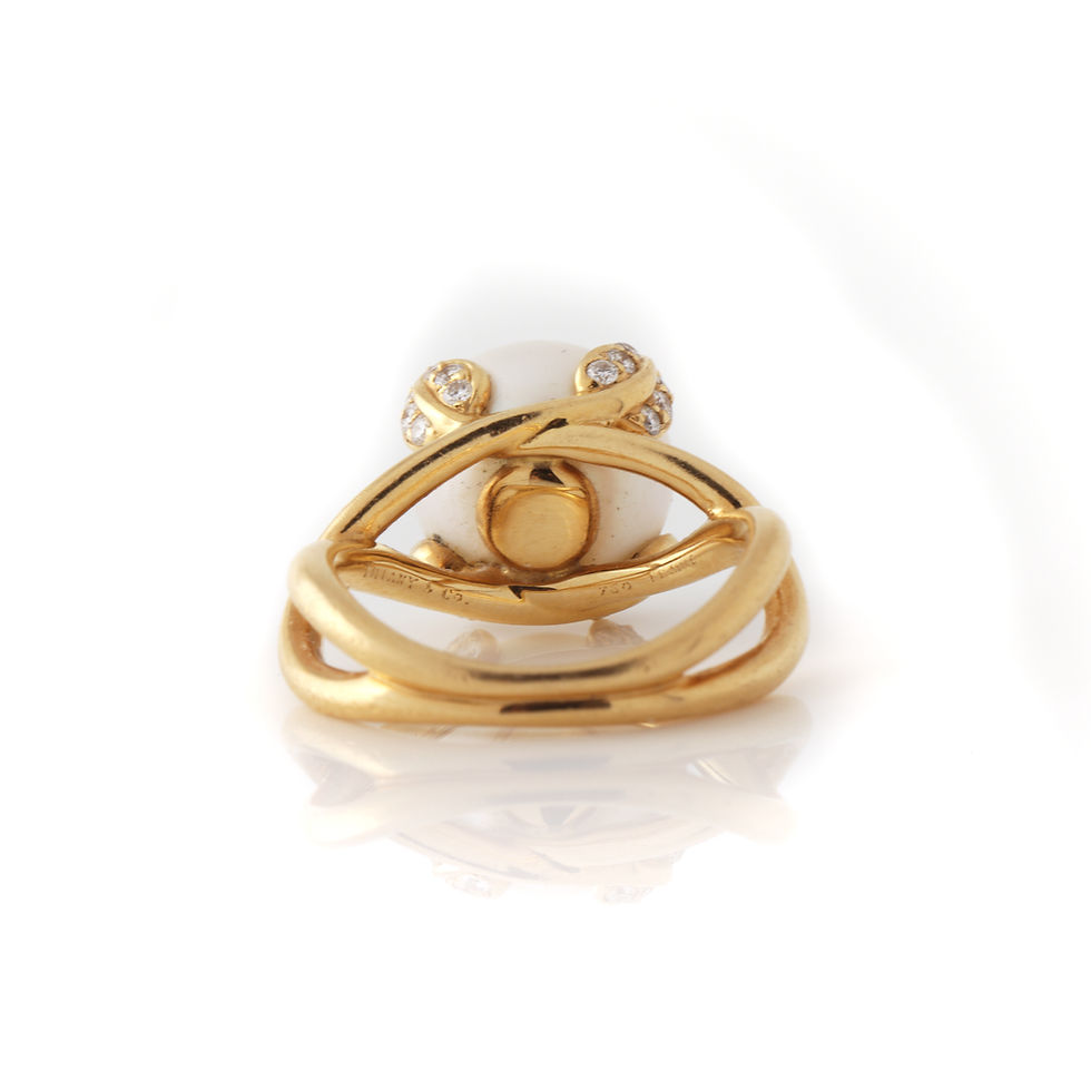 Thumbnail: Tiffany & Co. France 11 mm Pearl Ring 18K Yellow Gold