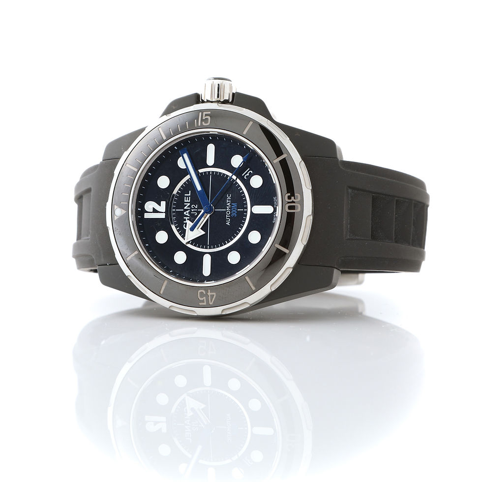 Chanel Men's J12 Automatic Marine Black Ceramic Watch 38mm