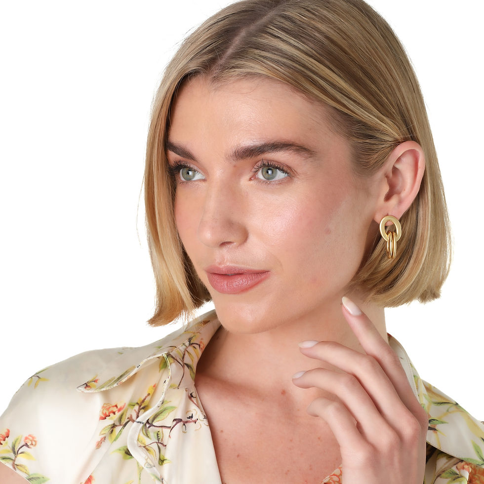 Roberto Coin Flat Open Link Dangling Earrings 18k yellow Gold