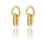 Thumbnail: Roberto Coin Flat Open Link Dangling Earrings 18k yellow Gold