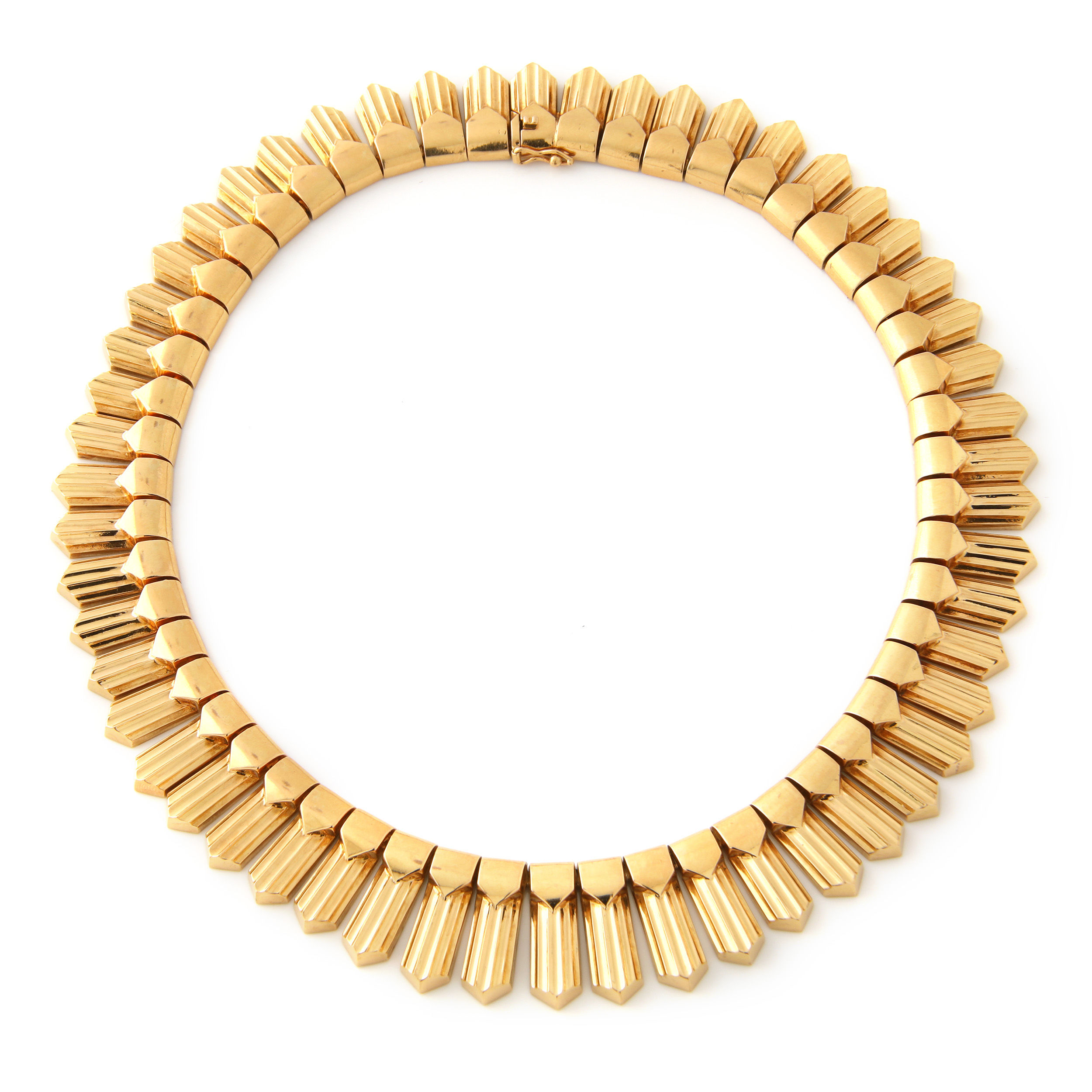 Vintage French 1940’s Fringe Necklace 18k Rose Gold