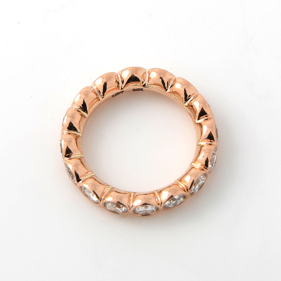 Thumbnail: Diamond Bezel Eternity Band 2.40 CTTW, 14K Rose GoldDiamond Bezel Eternity Band