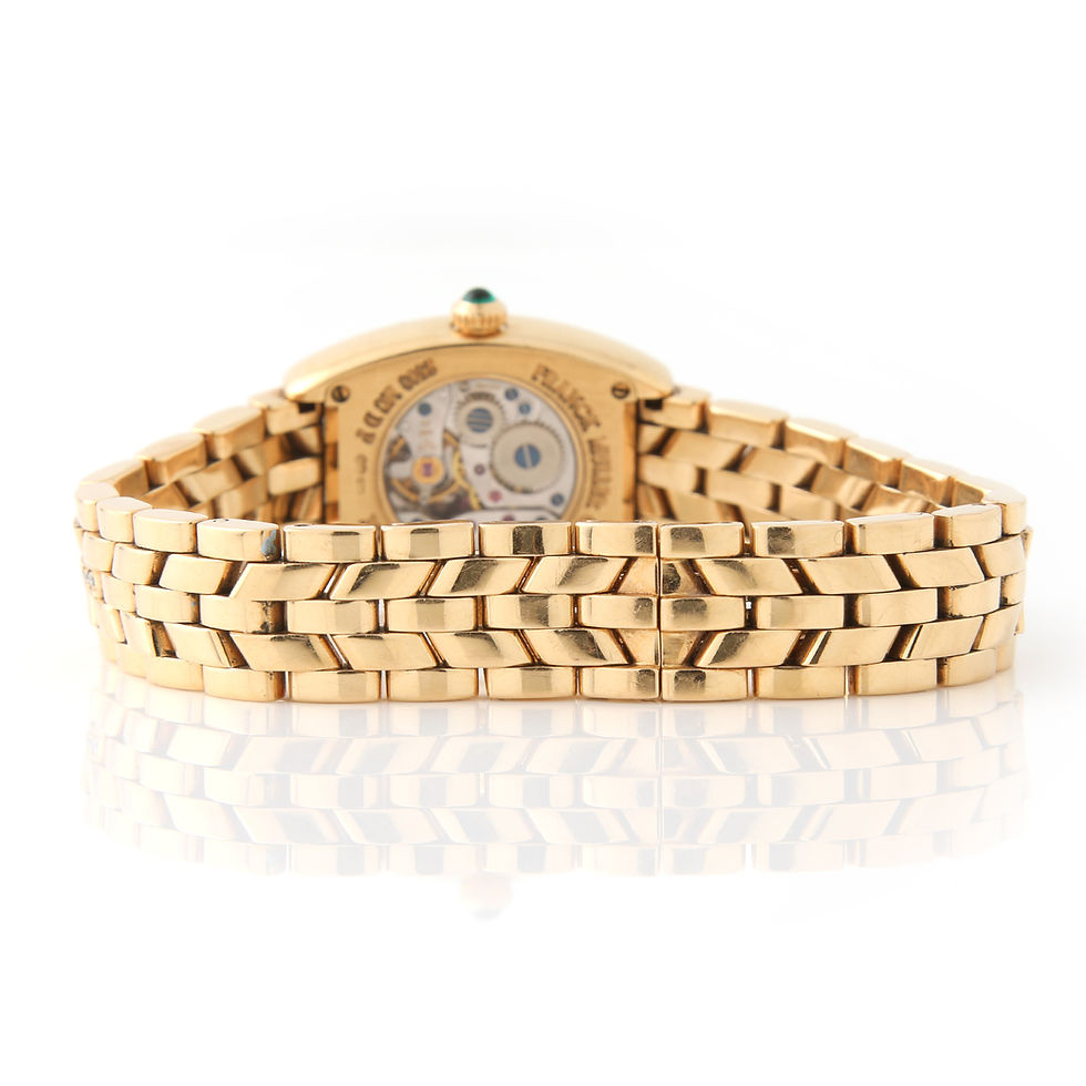Thumbnail: Franck Mueller Ladies Diamond Cintree Curvex 2500 MC DP 18k Yellow Gold Watch