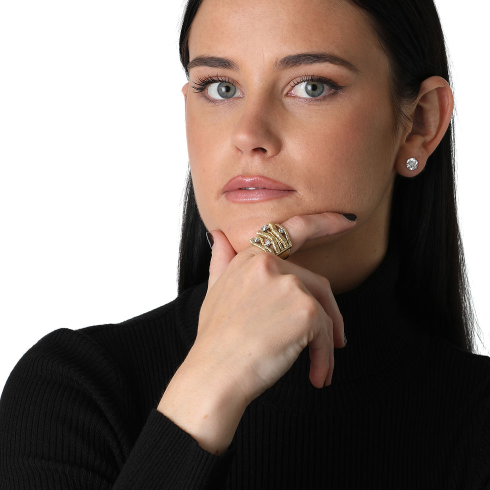 Orlandini Capriccio Wide Coiled Wire Diamond Ring 18k Yellow Gold Italy Sz.7.25