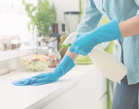 Woman Cleaning a Kitchen