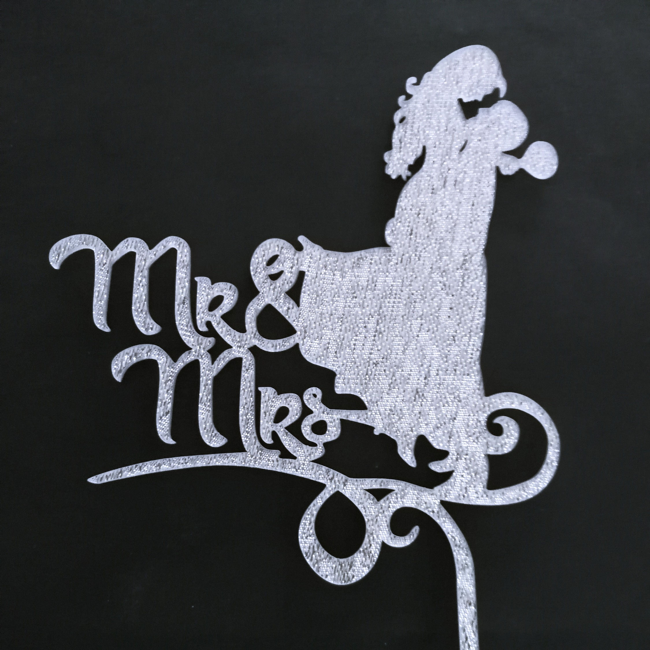 Mr & Mrs Wedding Couple Cake Topper