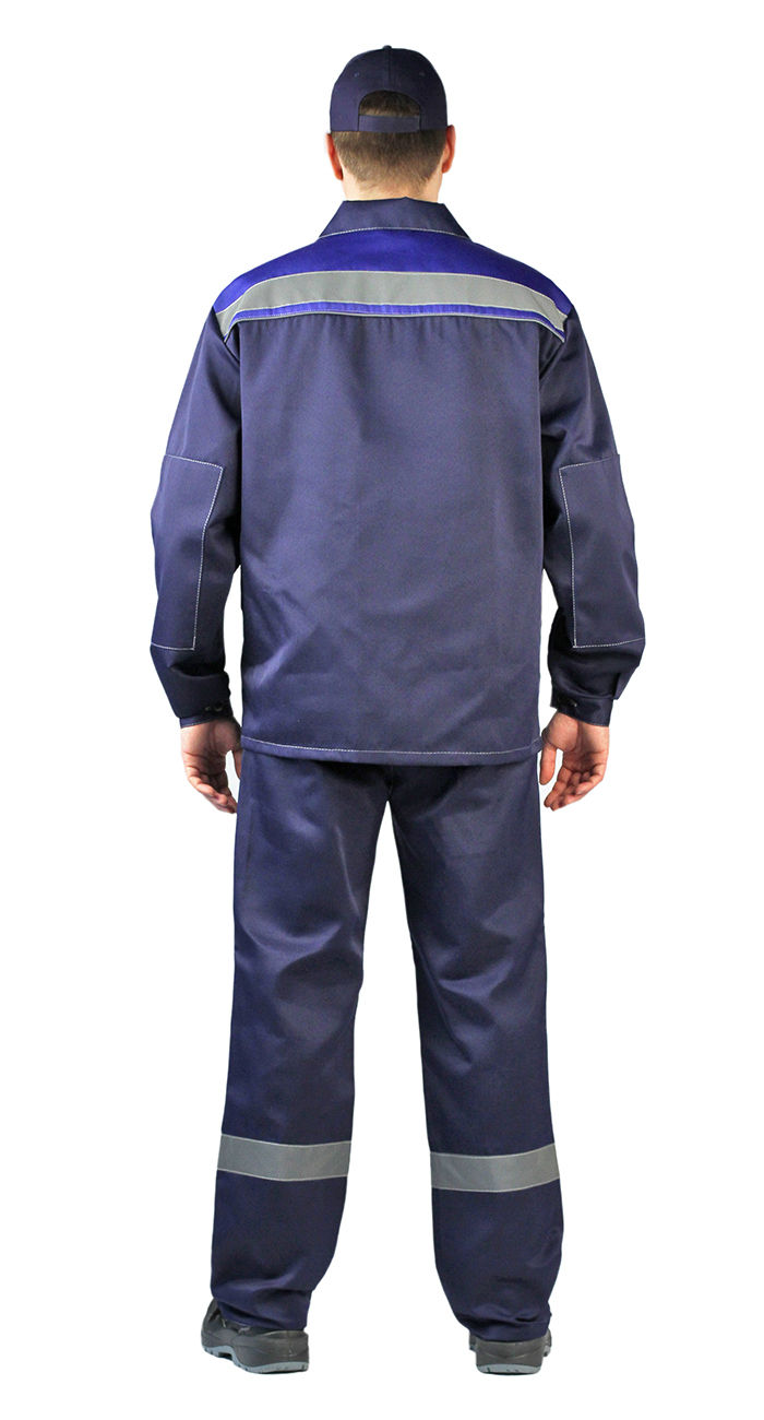 Миниатюра: Костюм "УДАРНИК" куртка/брюки т.синий/василек