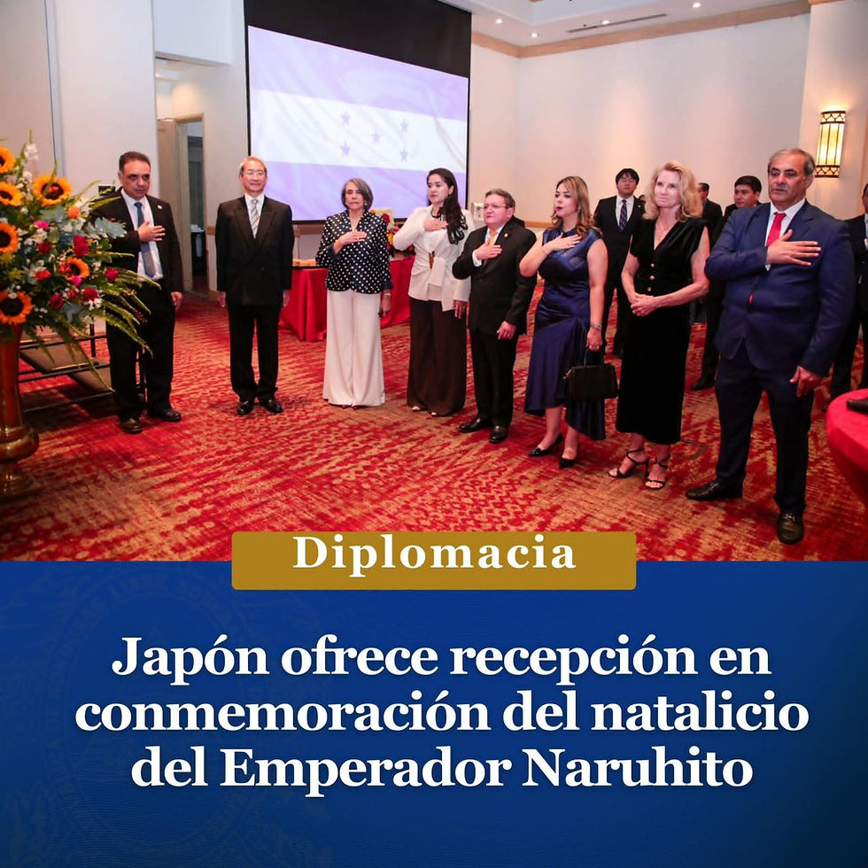 Honduras reafirma lazos de amistad con Japón en conmemoración del natalicio del Emperador Naruhito