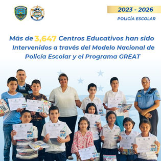Policía Escolar supera el millón de beneficiados con acciones de prevención integral de la violencia