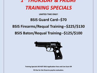 1ST THURSDAY & FRIDAY TRAINING SPECIAL