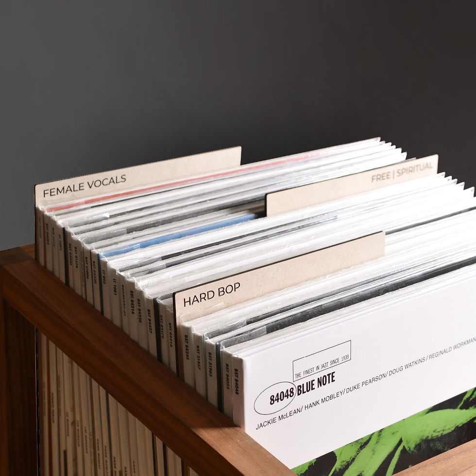 an infographic illustrating the more than 10,000 custom vinyl record dividers made so far by airwood design