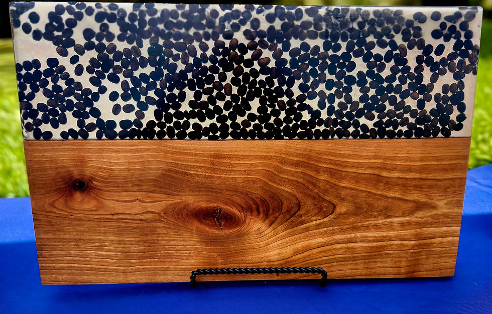 Coffee bean cutting board