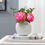 Thumbnail: Aurora Ribbed Gourd 4.5h" Ceramic Vase - Matte White