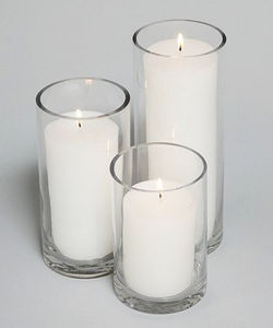 Pillar Candles in Cylinder Glass