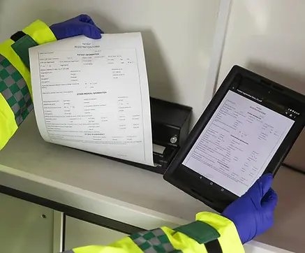 impresora de coche imprimiendo