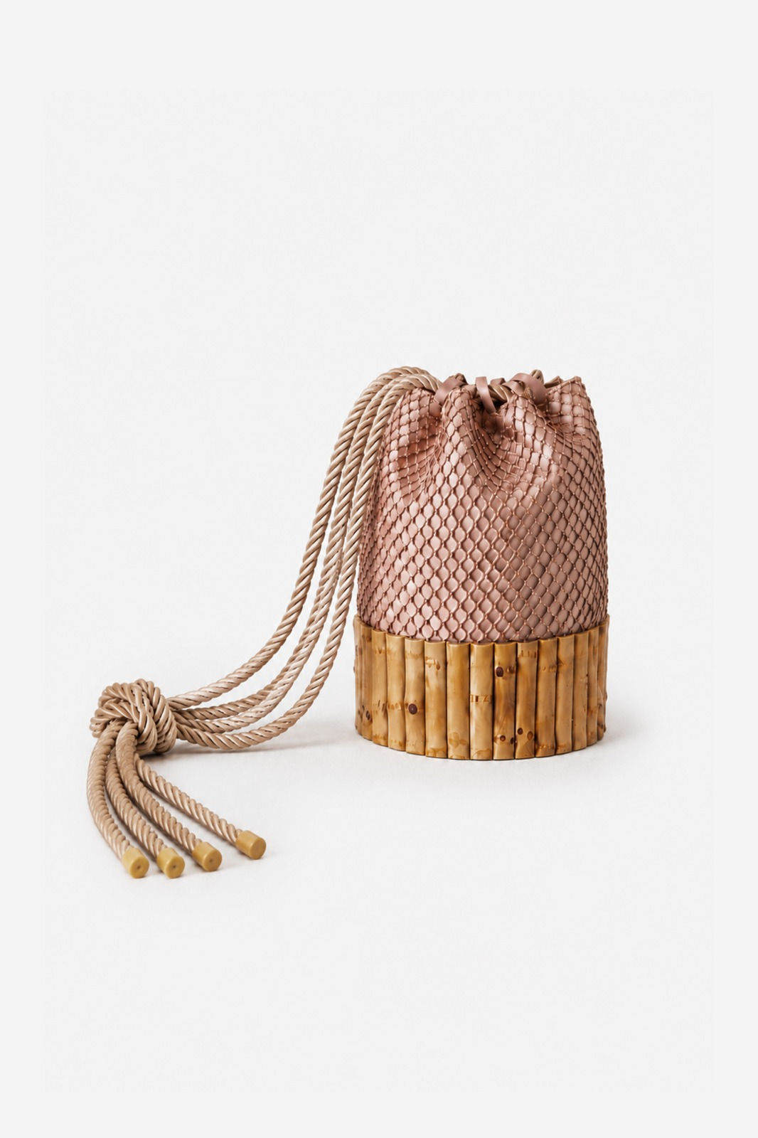Bolsa Saigon Rede Strass - Rose | Glorinha Paranaguá