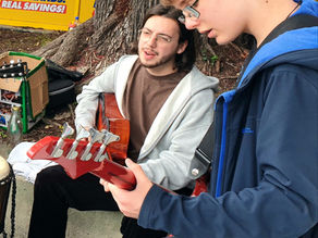 Tom develops his base playing skills beyond his years