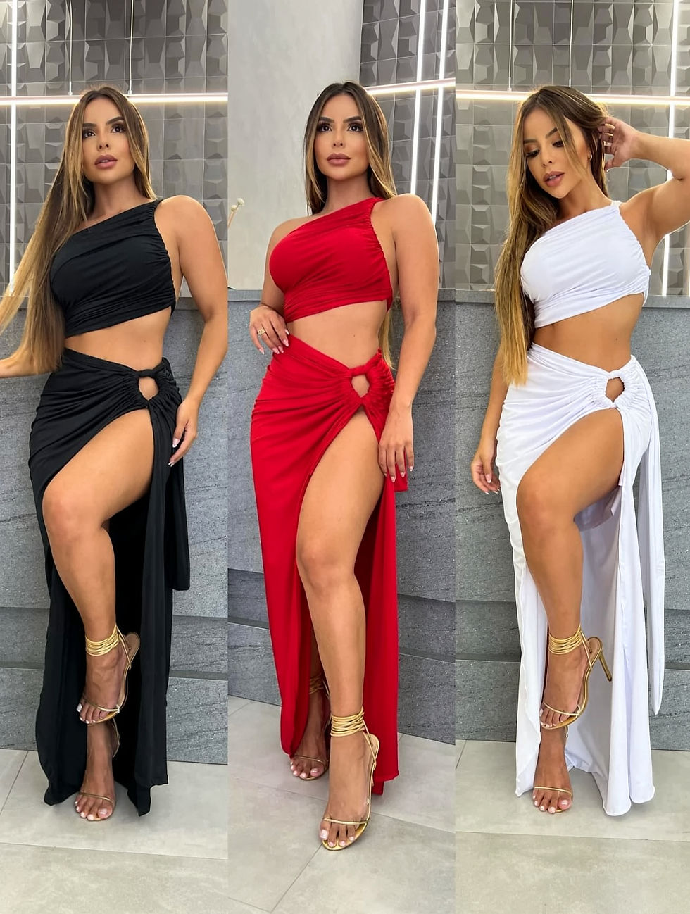 Foto em modelos de frente
