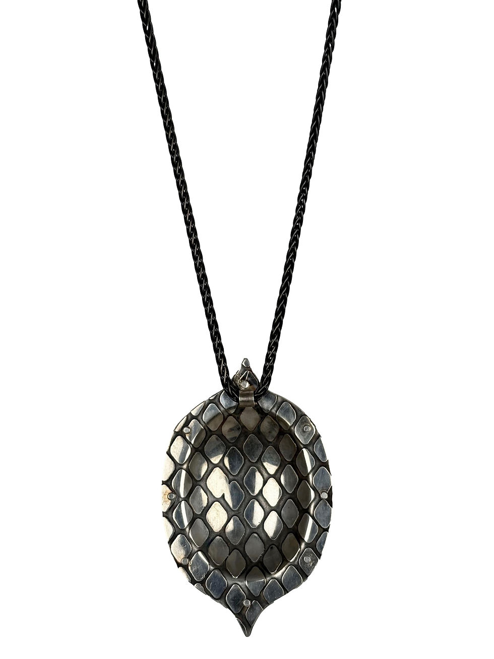 Thumbnail: Snakeskin Shield Necklace Red