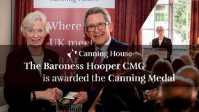 The Baroness Hooper CMG, Vice President of the ACS has been awarded the Canning Medal