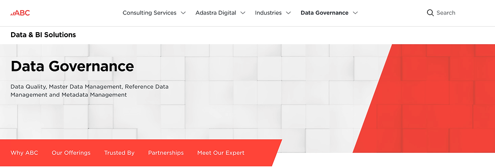 Adastra data governance framework for people, processes, platforms and policies.