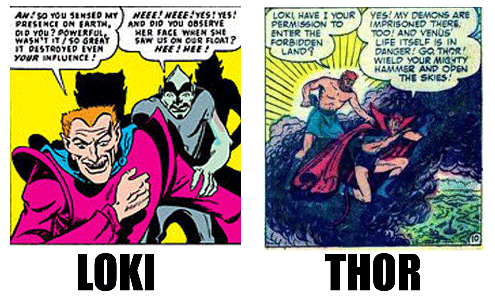 Loki and Thor 1st Appear in Venus Comics?