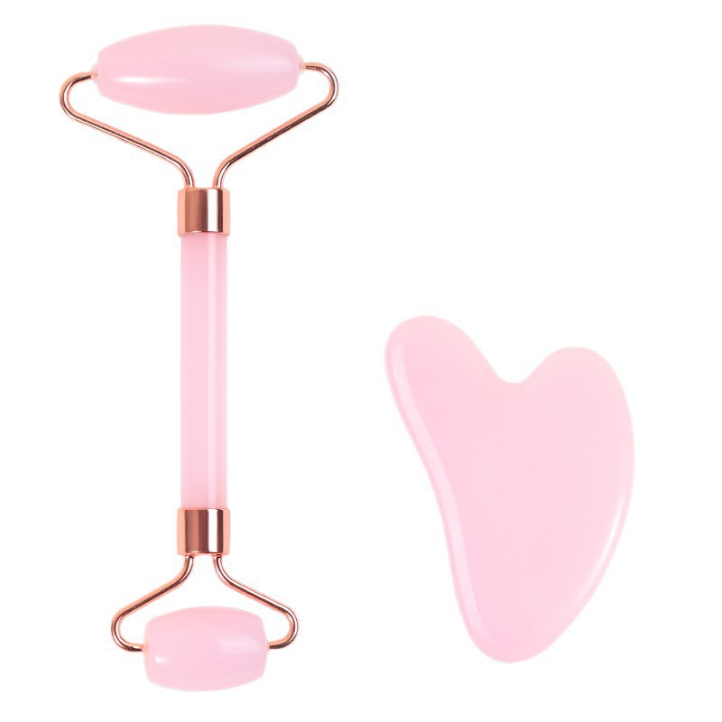 Facial Massage Roller and Gua Sha Board Set