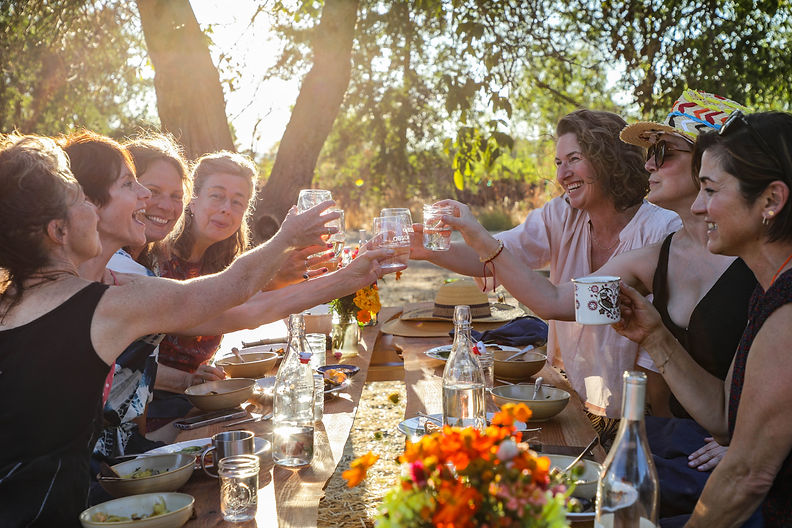 A Ta'yeem Kosher catered gathering with guests clinking glasses