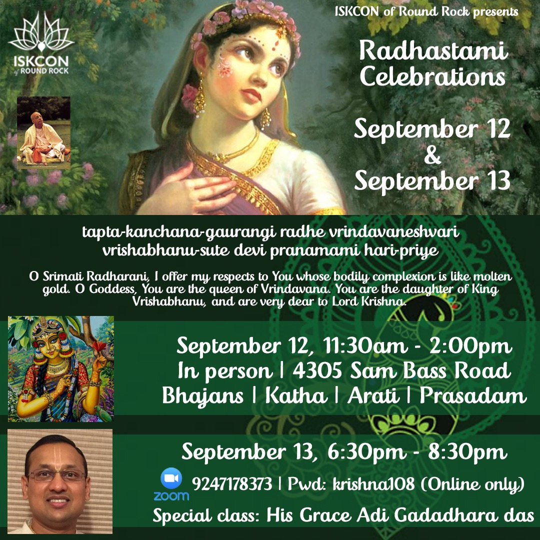 Kirtan Bhajan Sandhya ISKCON OF ROUND ROCK