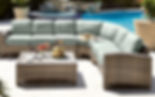 BeachCraft Mambo Outdoor Sectional Sofa and Coffee Table