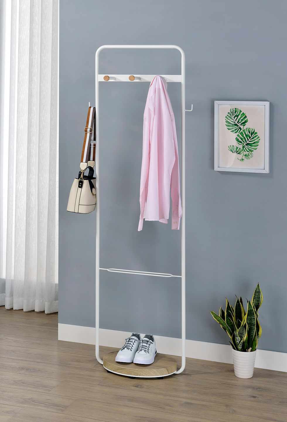 Thumbnail: Proman Products Hollywood Metal Hall Tree Coat Rack Organizer