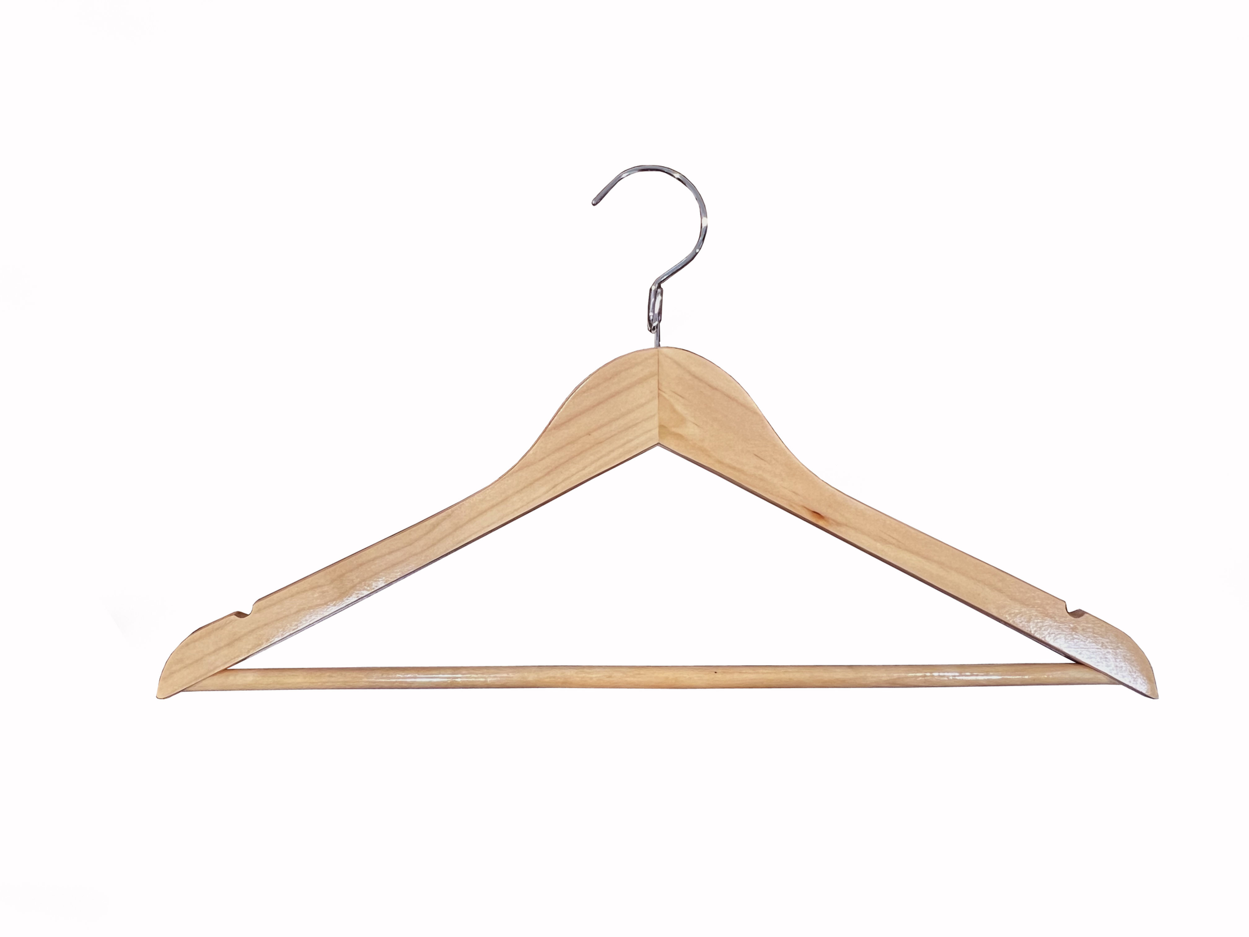 KS20019 KS20020 Kascade Triad Wooden Hanger with Triangle Ring Design, 50 Pack