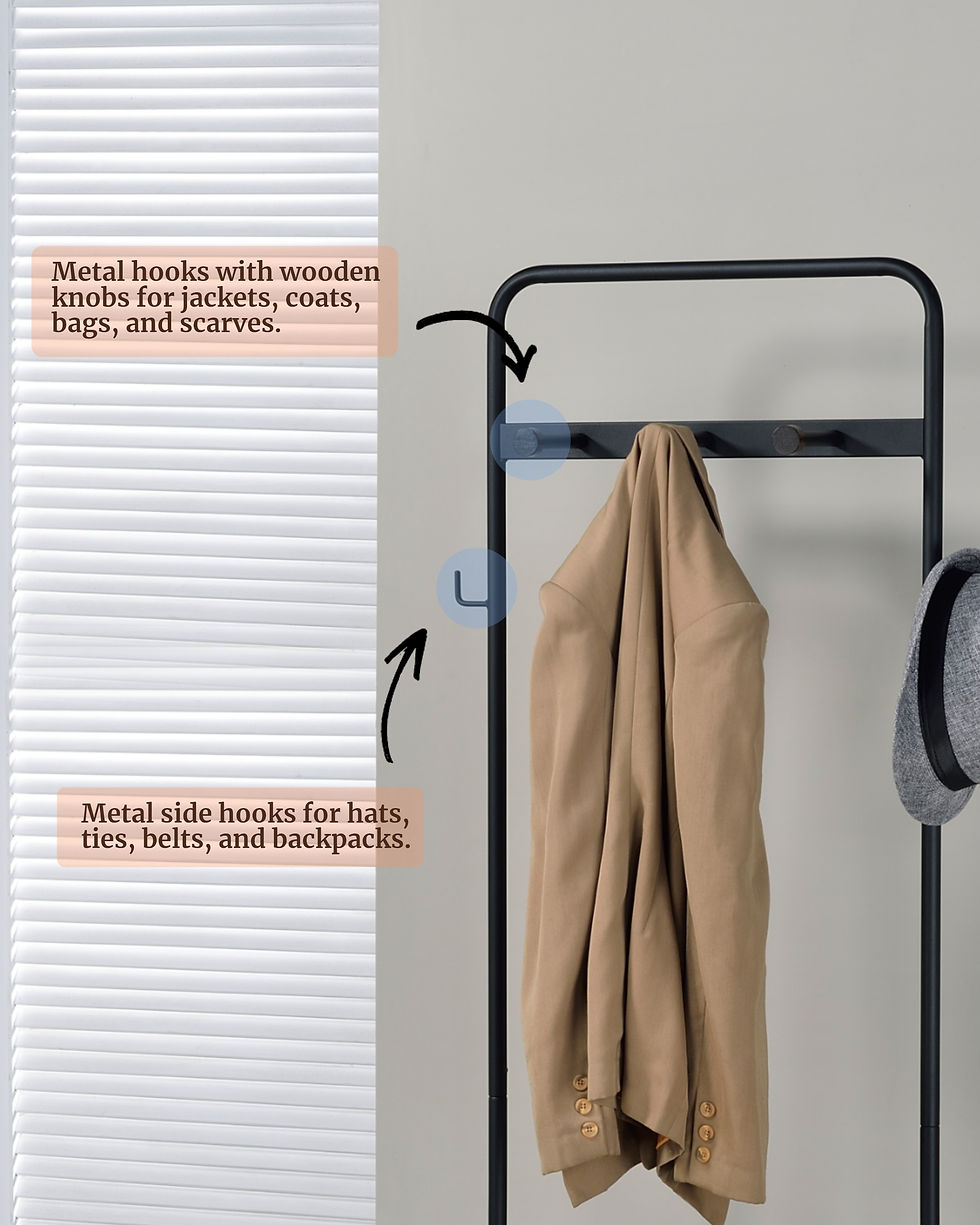 Thumbnail: Proman Products Hollywood Metal Hall Tree Coat Rack Organizer