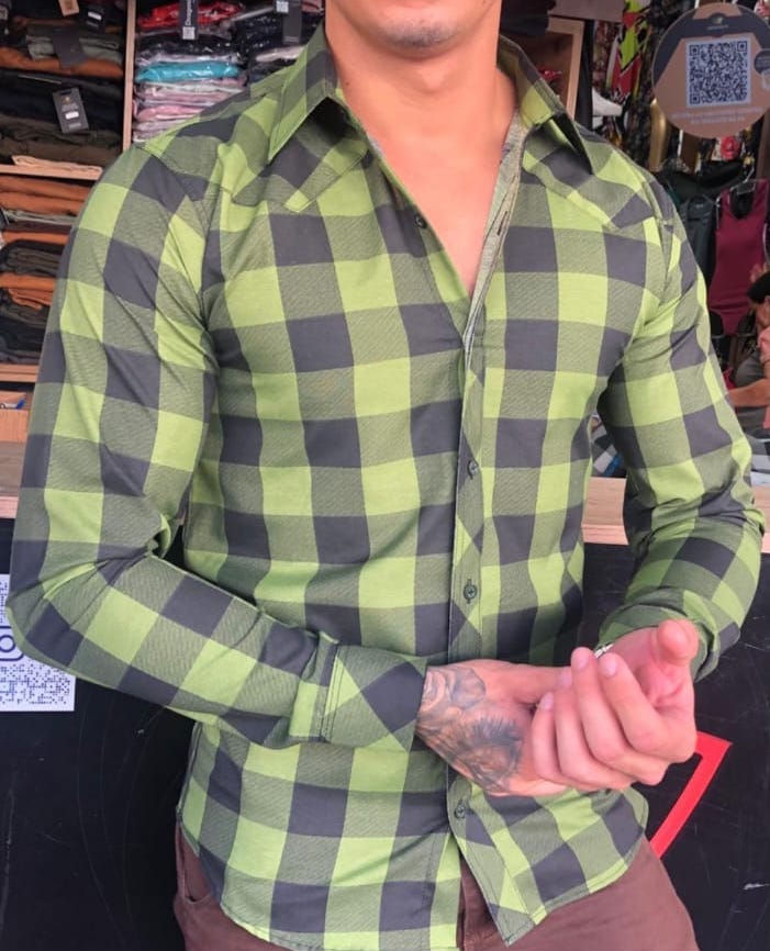 Miniatura: CAMISA MANGA LONGA XADREZ PREMIUM VERDE