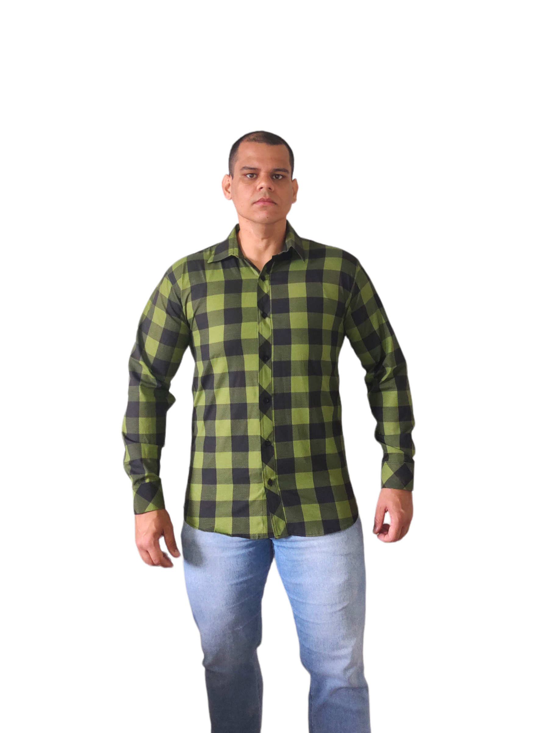 CAMISA MANGA LONGA XADREZ PREMIUM VERDE