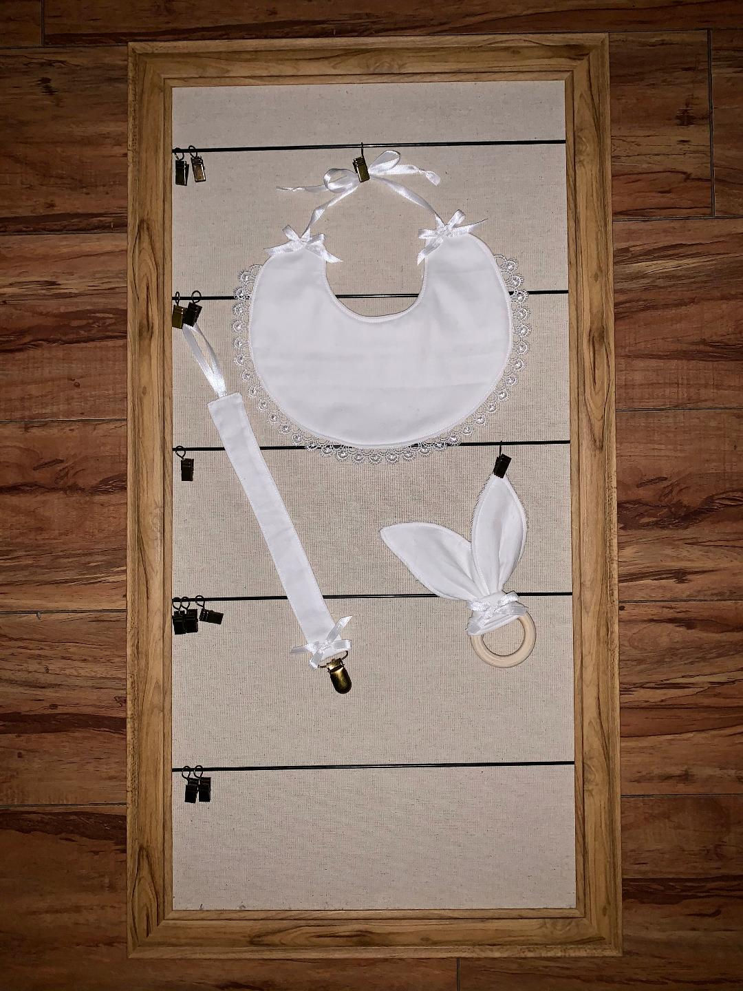 All White Bow Baby Set