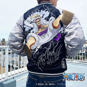 Karakuridamashii x ONE PIECE Monkey D. Luffy Sun God Reversible Sukajan Jacket