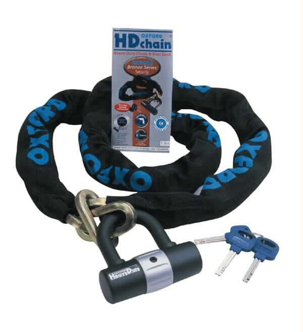Motorbike chain and lock top