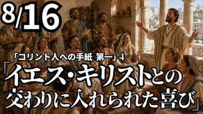 8/16 日曜礼拝のお知らせ