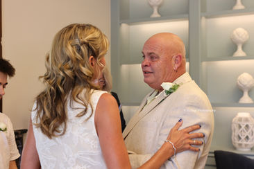 emotional moment at wedding ceremony