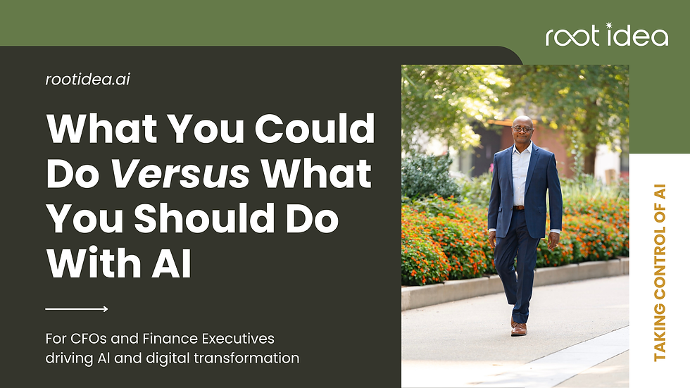 What You Could Do Versus What You Should Do With AI
