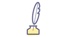 yellow ink pen icon