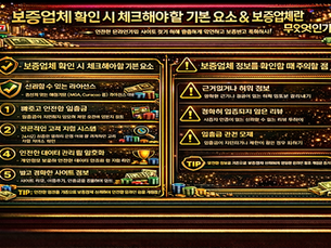 보증업체를 알아볼 때 한 번 더 체크해볼 포인트