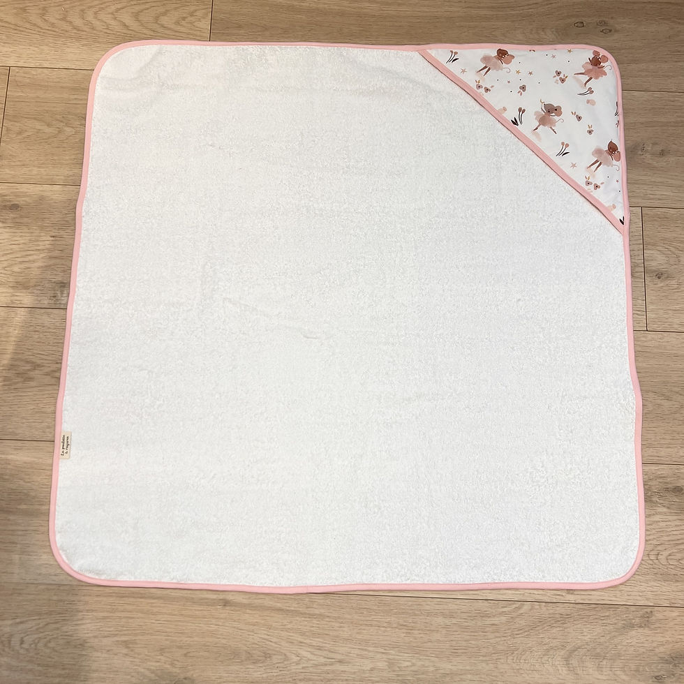 Miniature : Sortie bain motif rose dépliée
